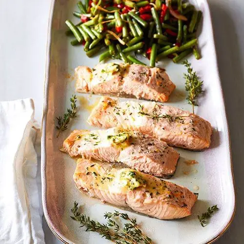 Microwave Pressure Cooker Lemon Herb Salmon