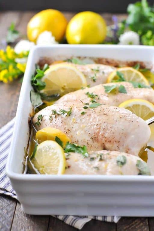Microwaved Lemon Garlic Chicken