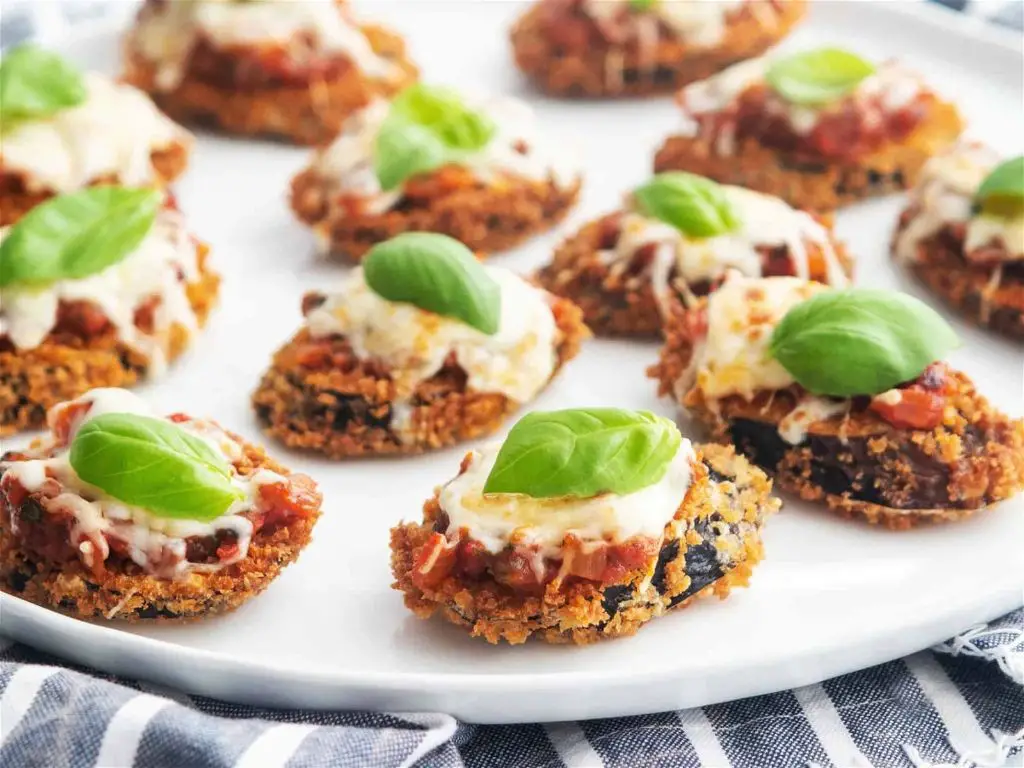 Mini Eggplant Parmesan Stacks