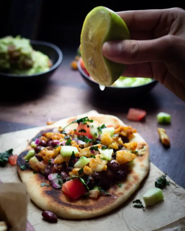 Mini Naan Tacos with Guacamole