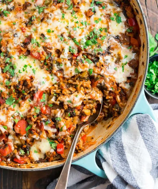 Mini Pepper Casserole with Ground Turkey and Rice