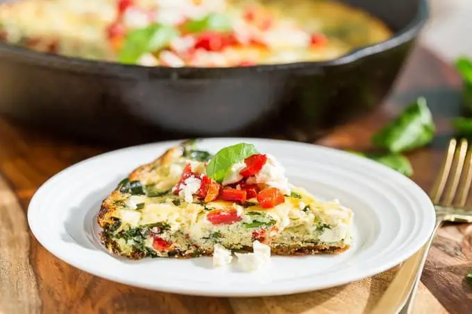 Mini Pepper Frittata with Spinach and Feta