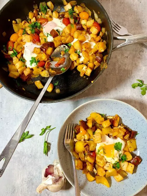 Mini Pepper Hash with Potatoes and Chorizo