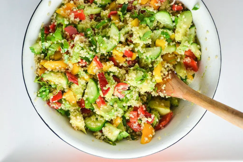 Mini Pepper Salad with Quinoa and Avocado
