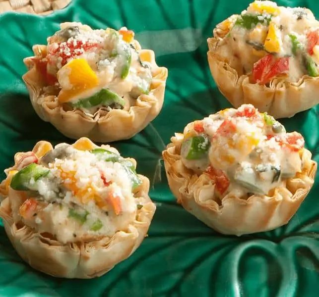 Mini Phyllo Tarts with Roasted Vegetables