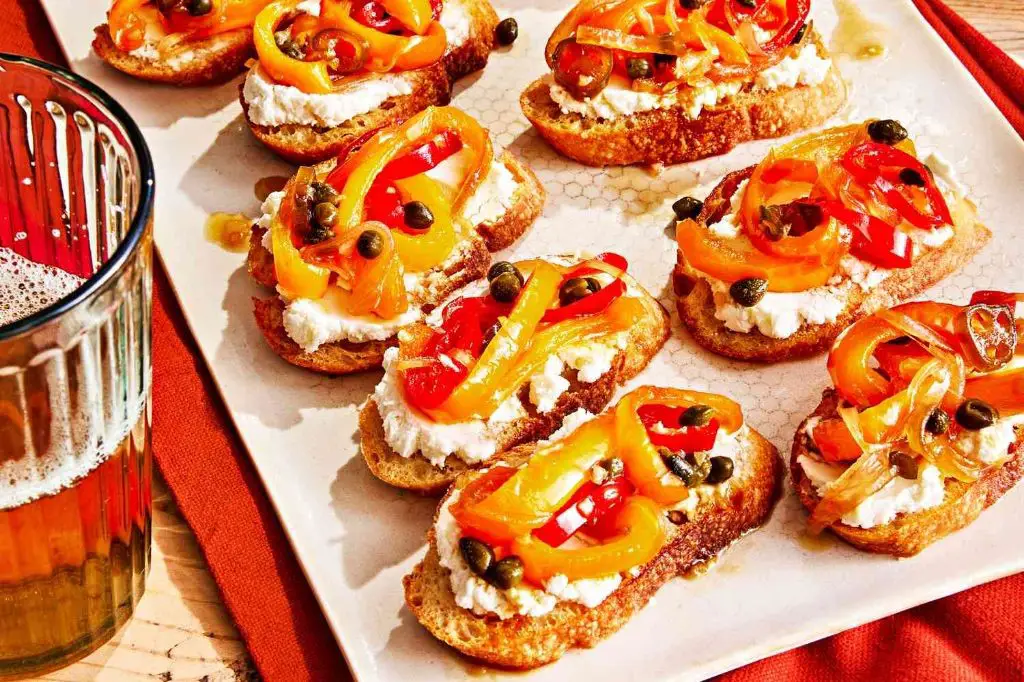 Mini Sweet Pepper Bruschetta