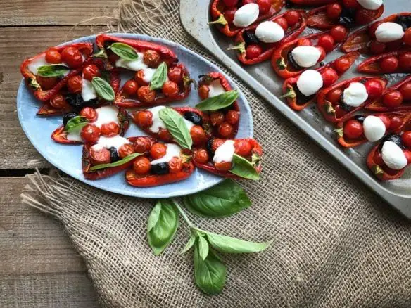 Mini Sweet Pepper Caprese Salad