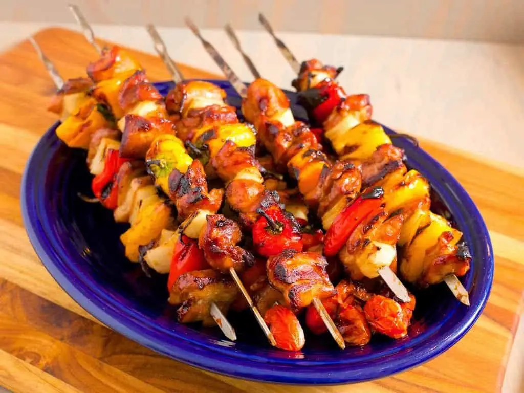 Mini Sweet Pepper Skewers with Chicken