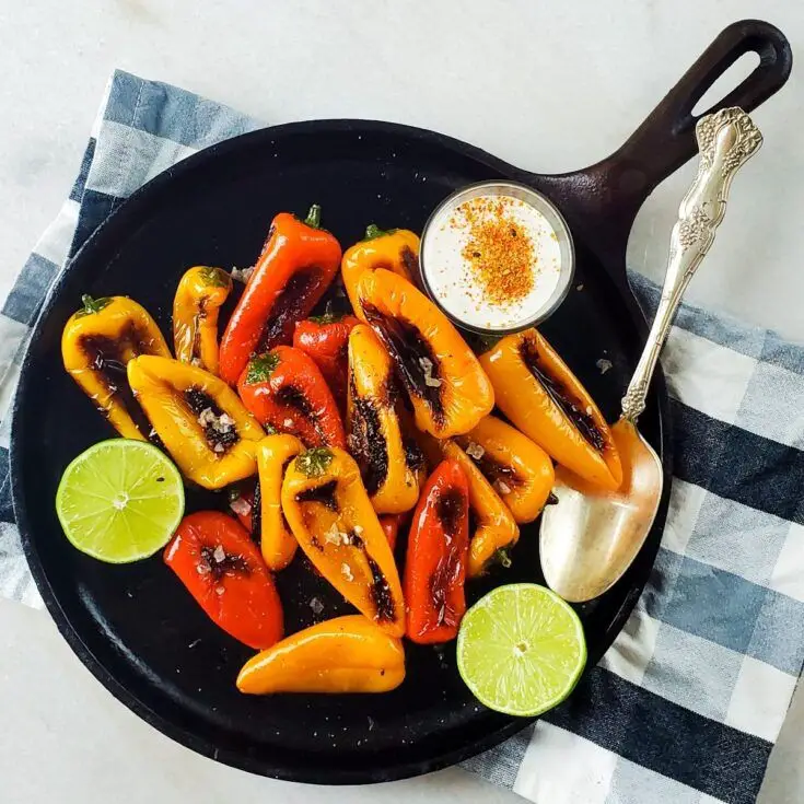 Mini Sweet Pepper Tacos with Lime Crema