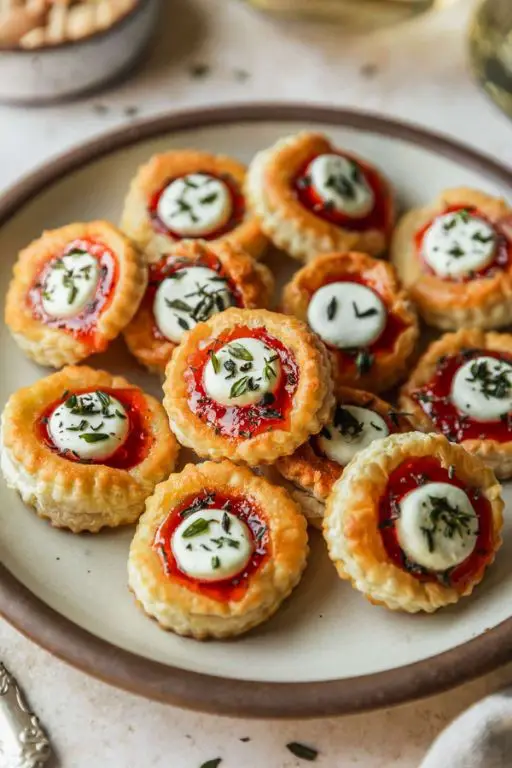 Mini Sweet Pepper and Goat Cheese Tartlets
