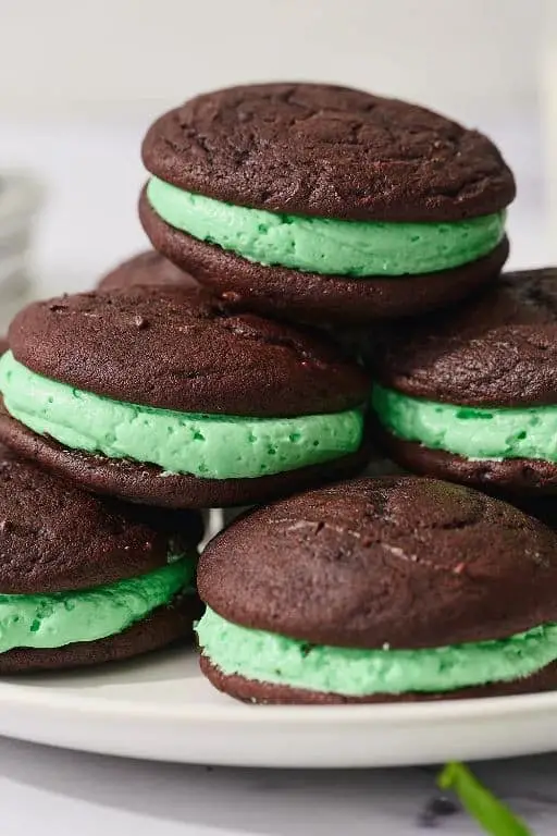 Mint Chocolate Whoopie Pies with Mint Buttercream