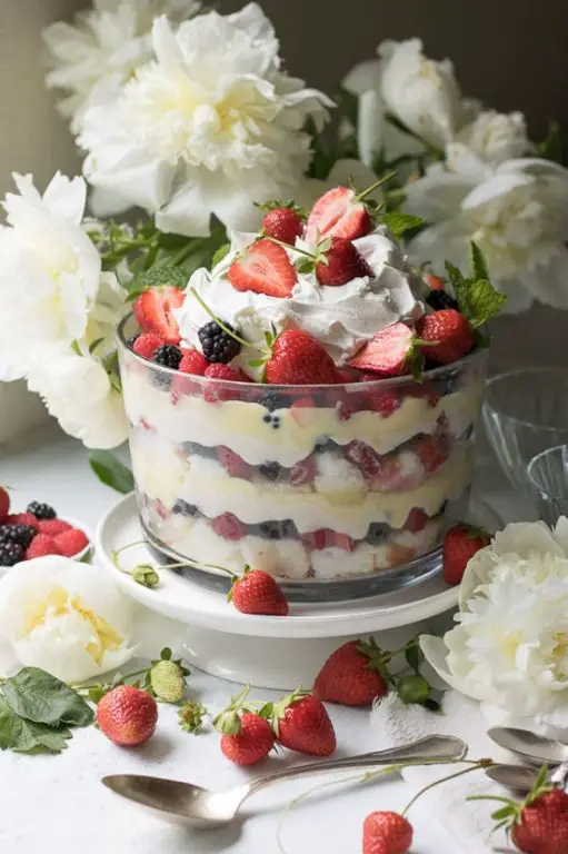 Mixed Berry Jello Cool Whip Trifle