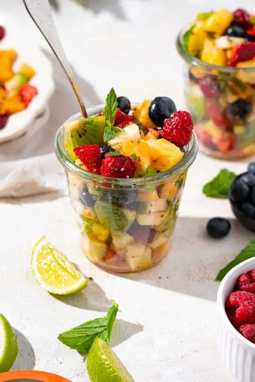 Mixed Fruit Salad with Mint and Lime