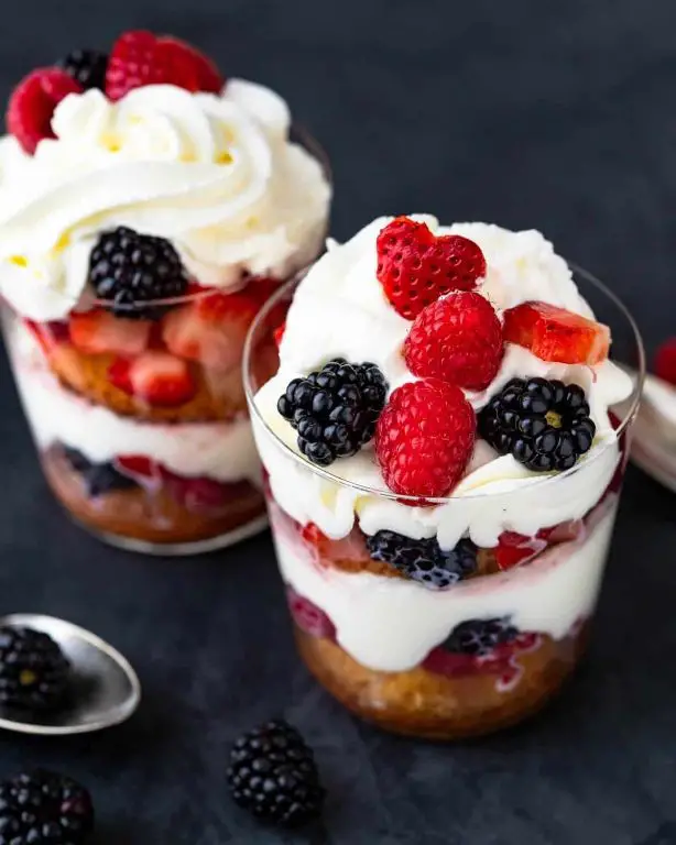 Moonlit Berry Parfait with Vanilla Cream