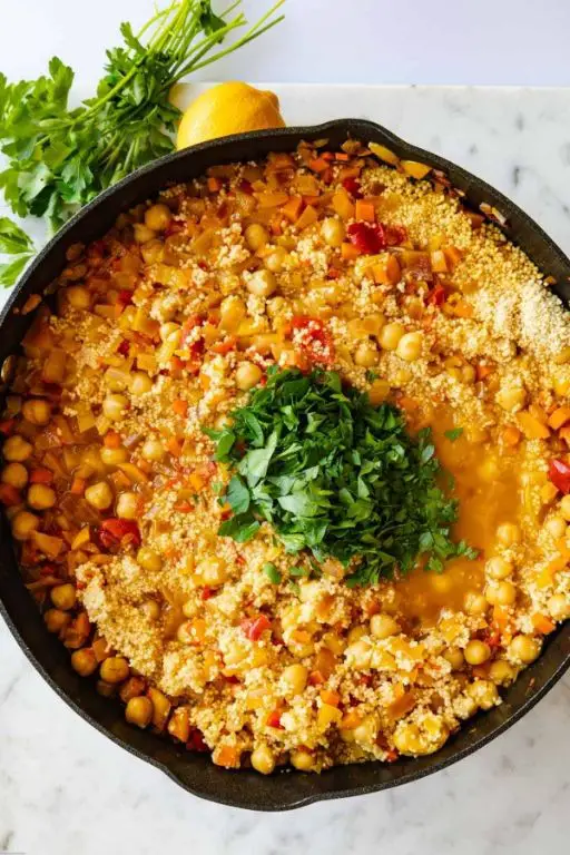 Moroccan Chickpea and Couscous Quick Pot