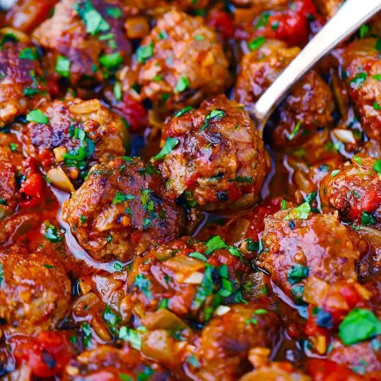 Moroccan Lamb Meatballs in Tomato Sauce