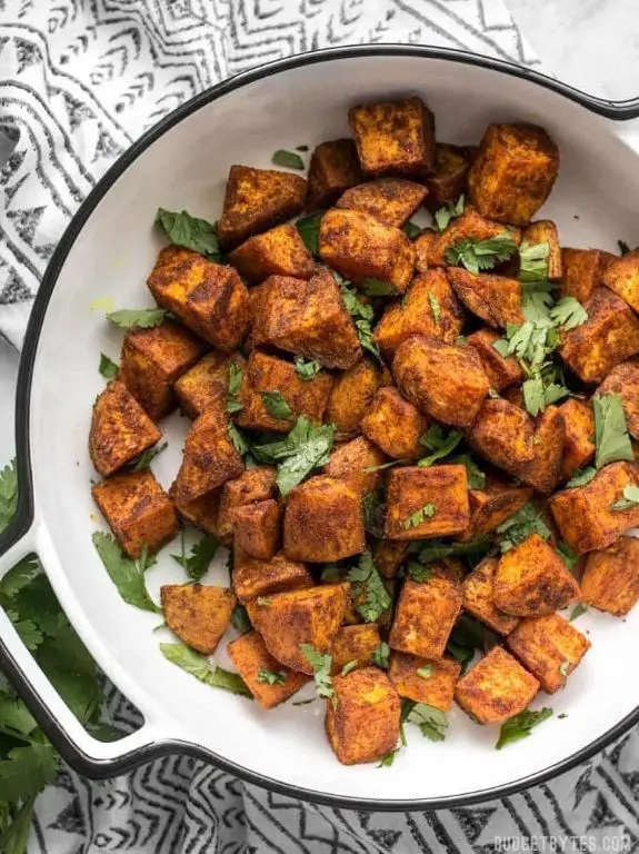 Moroccan Spiced Roasted Sweet Potatoes