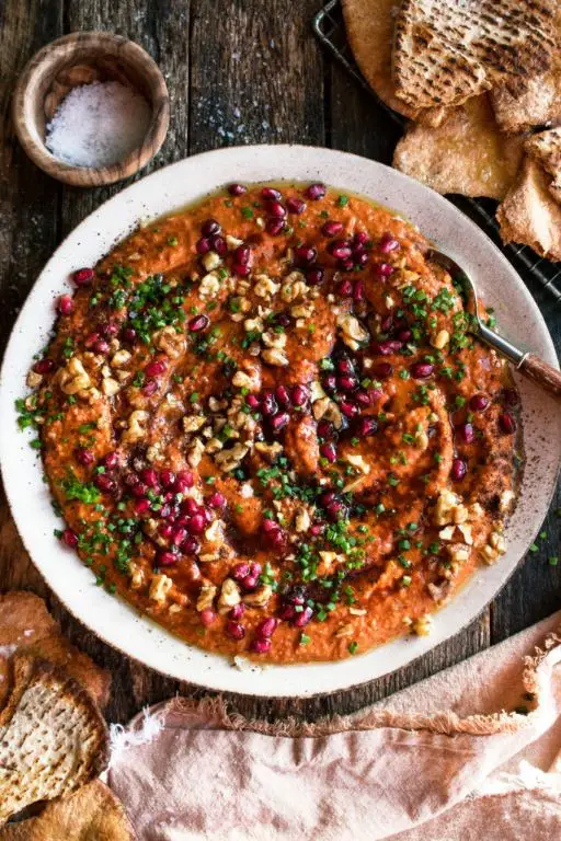 Muhammara with Walnuts and Pomegranate
