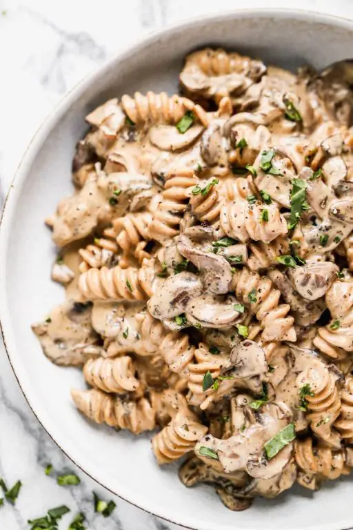 Mushroom Stroganoff with Whole Wheat Pasta