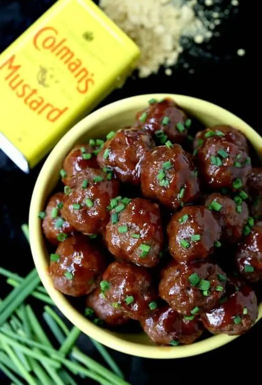 Mustard and Brown Sugar Cocktail Meatballs