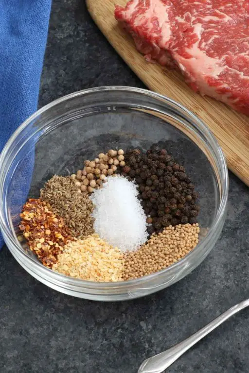 Mustard and Coriander Steak Rub