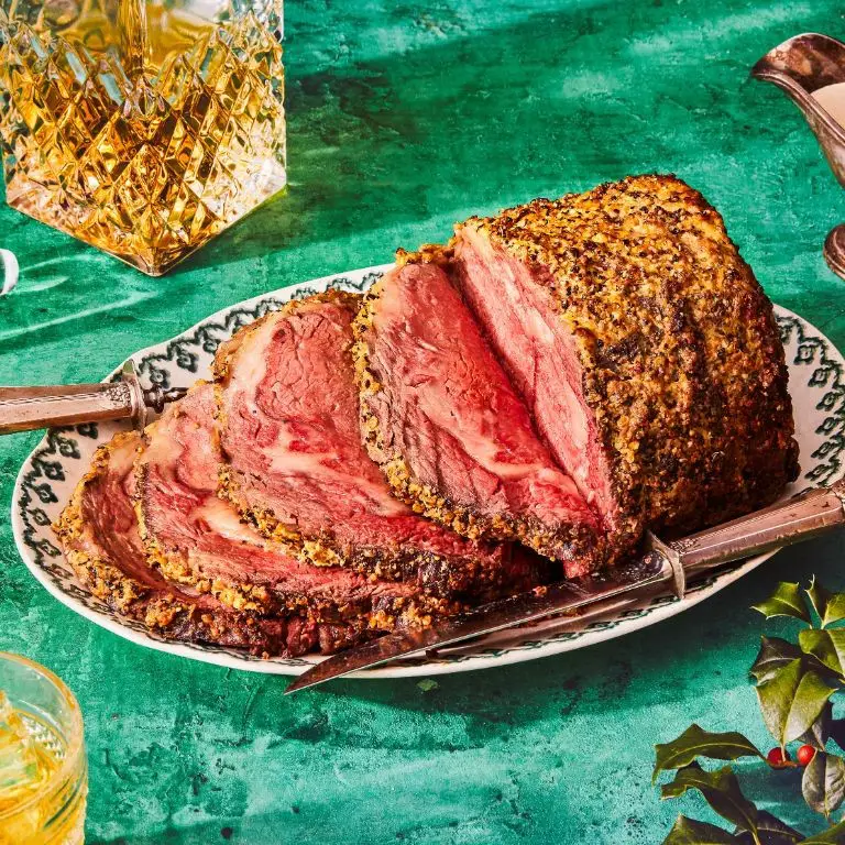 Mustard and Herb Crusted Beef Rib Roast