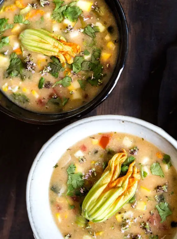 Navajo Squash Blossom Soup
