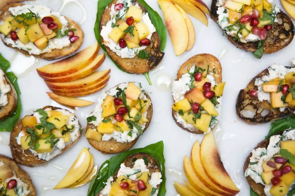 Nectarine and Basil Bruschetta