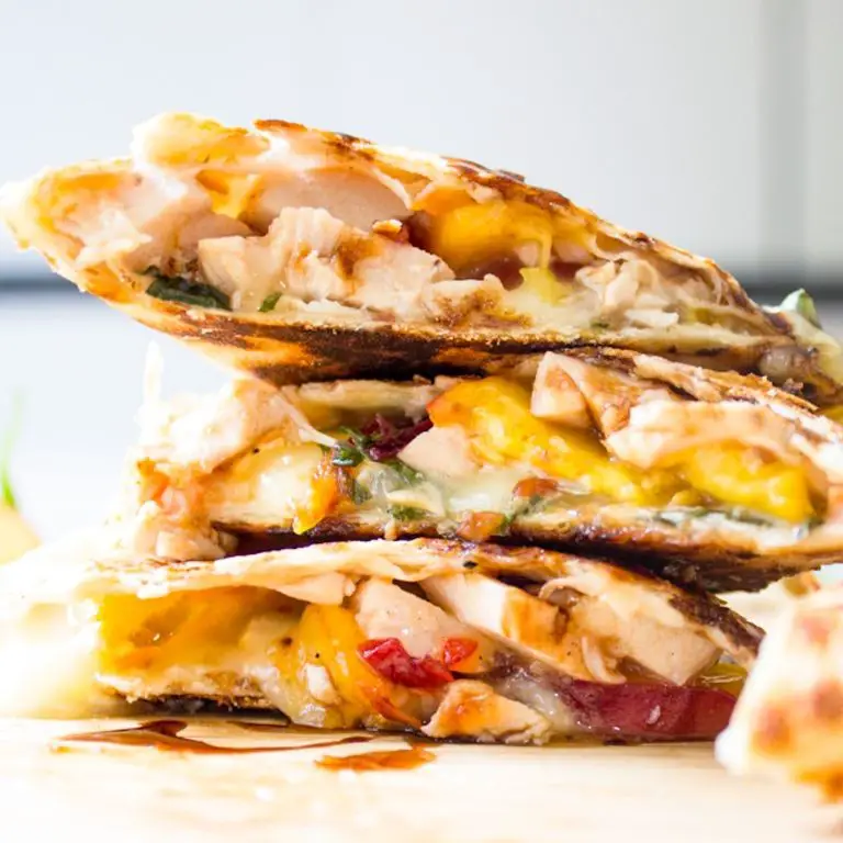 Nectarine and Brie Quesadillas
