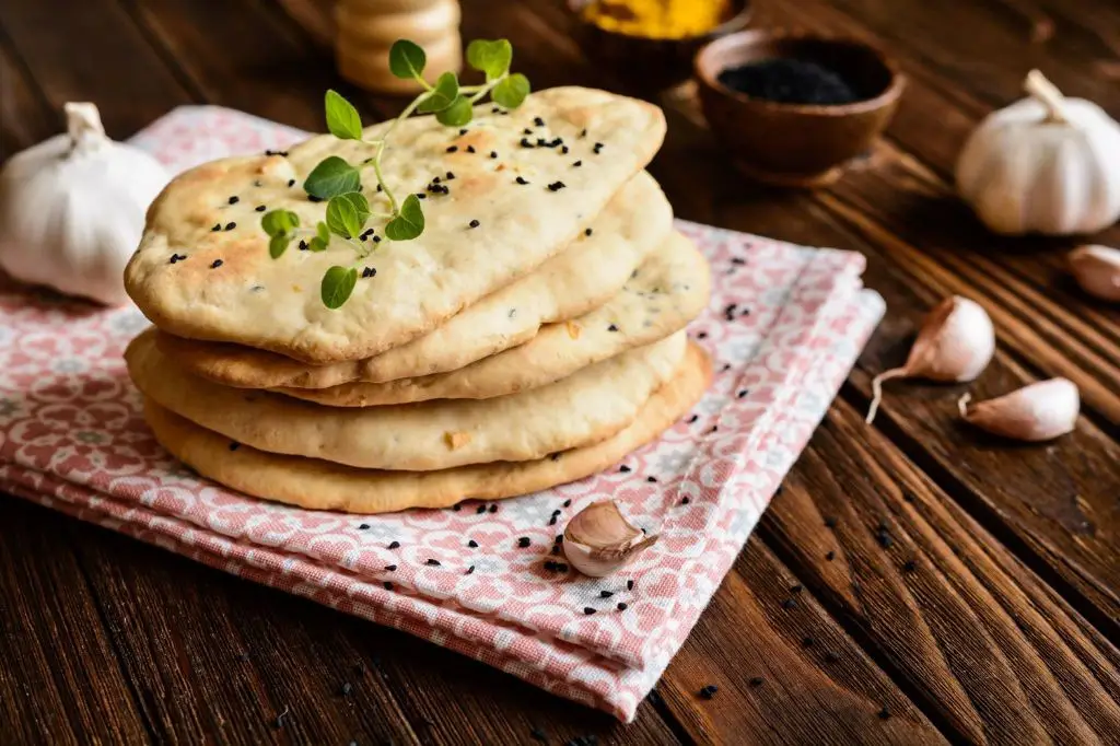 Nigelle and Garlic Naan Bread