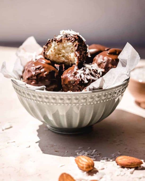 No Bake Condensed Milk Coconut Balls