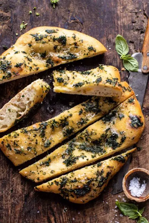 No Knead Garlic Parmesan Bread