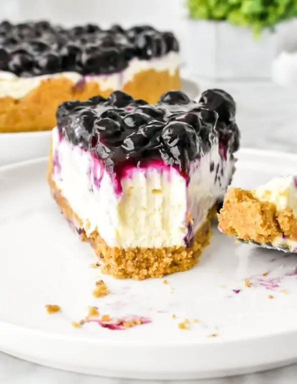 No-Bake Blueberry Cheesecake with Fresh Berries