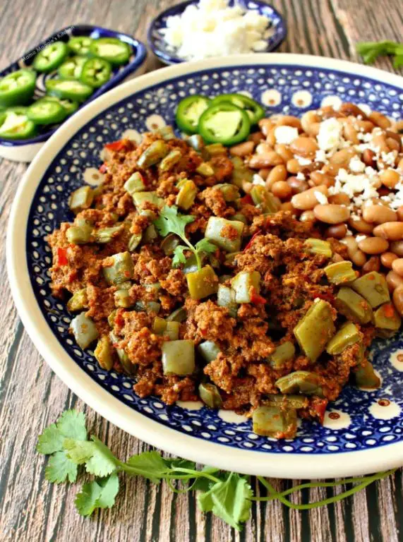 Nopales and Chorizo Stir-Fry