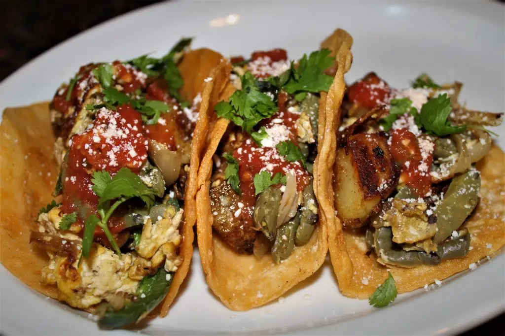 Nopales and Egg Breakfast Tacos