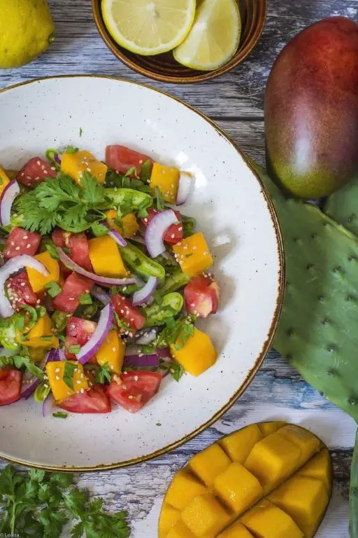 Nopales and Mango Salsa
