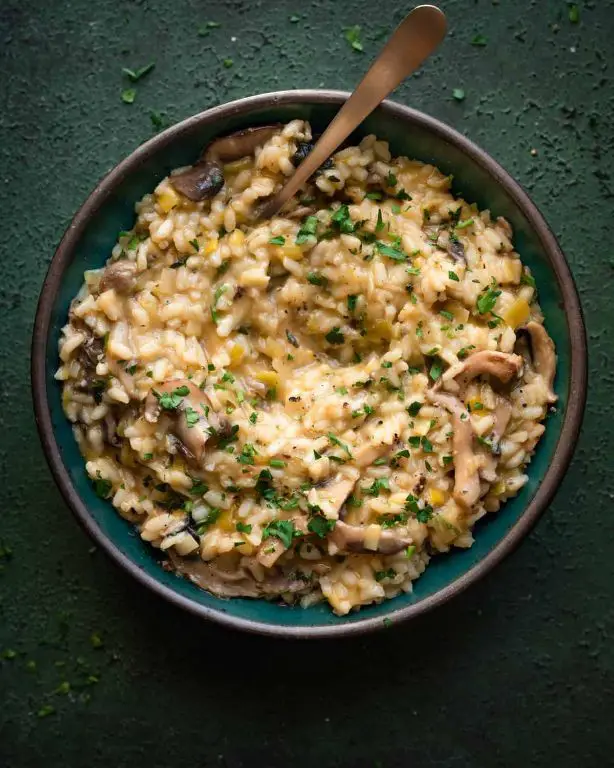 Okara and Mushroom Risotto