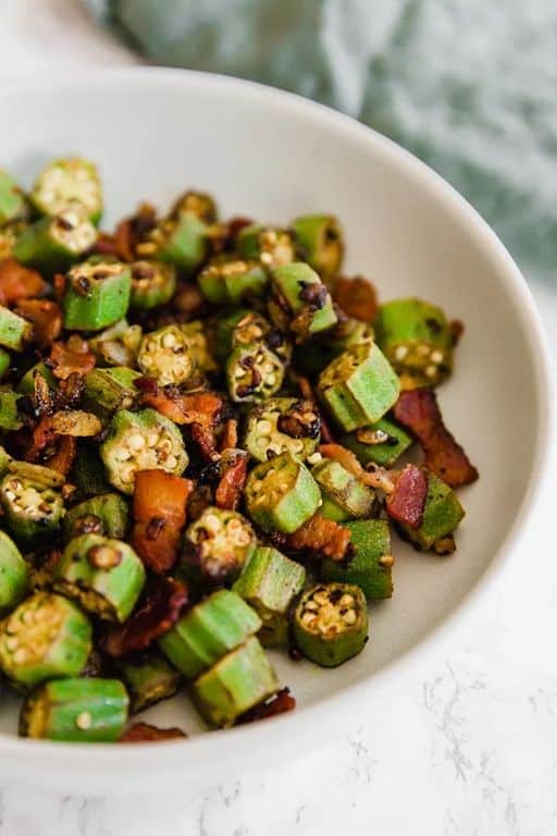 Okra and Bacon Stir-Fry