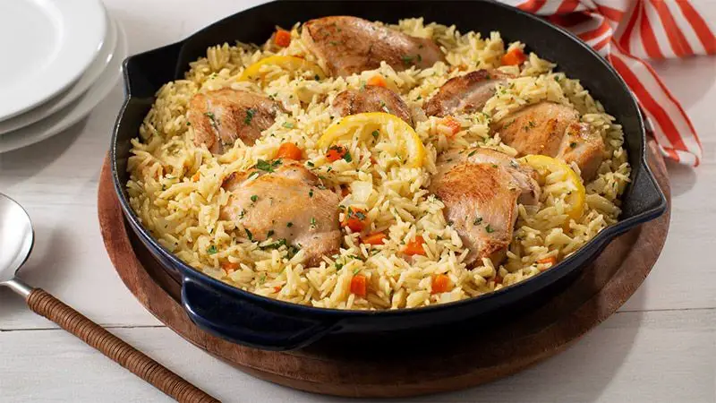 One-Pot Chicken Thigh and Rice Pilaf