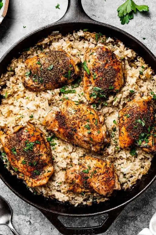 One-Pot Garlic Butter Chicken and Rice