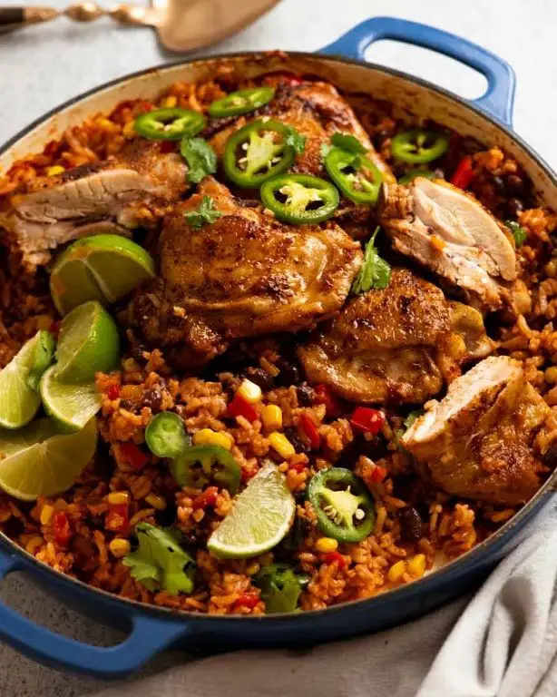 One-Pot Mexican Chicken and Rice with Black Beans