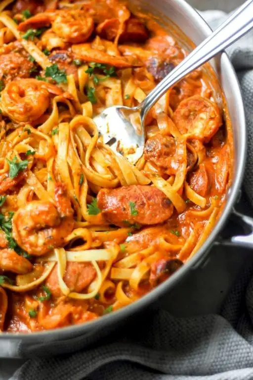 One-Pot Shrimp and Sausage Pasta