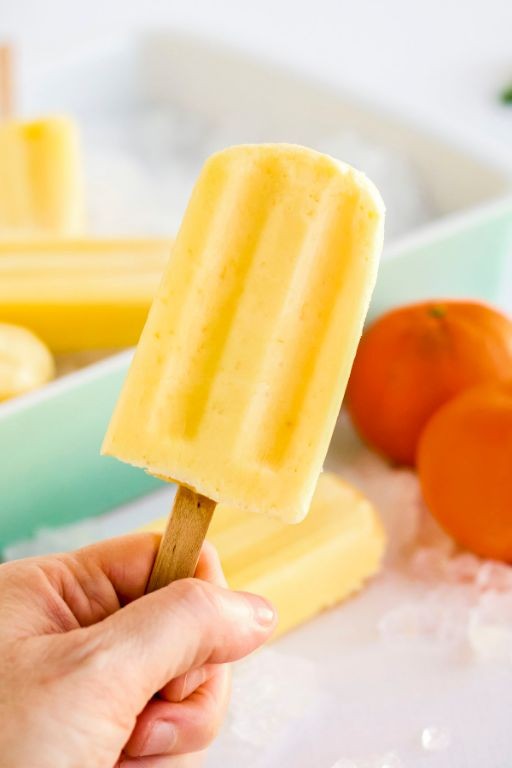 Orange Creamsicle Popsicles