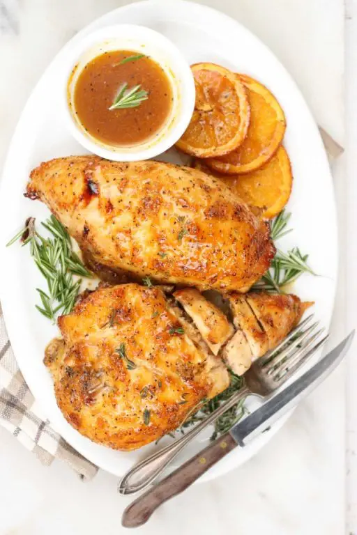 Orange Ginger Baked Chicken Breast with Citrus Glaze Sauce