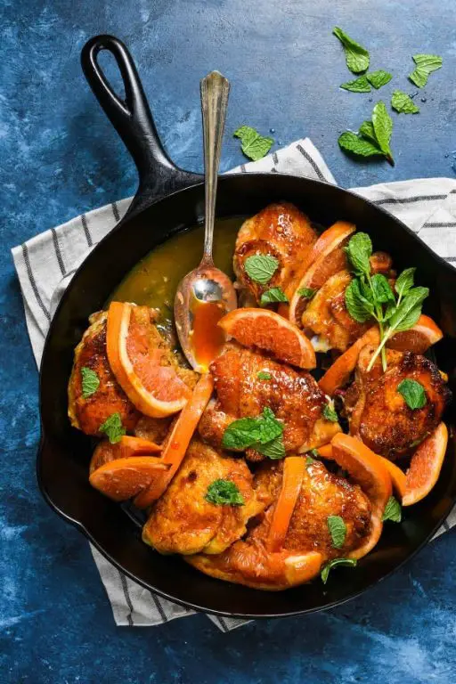 Orange Glazed Chicken Thighs