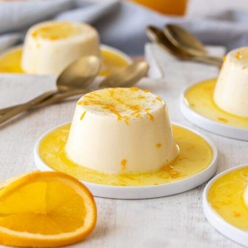Orange Jello and Almond Milk Panna Cotta