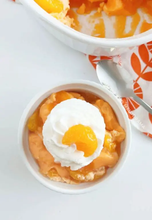 Orange Jello and Honey Glazed Fruit Cups