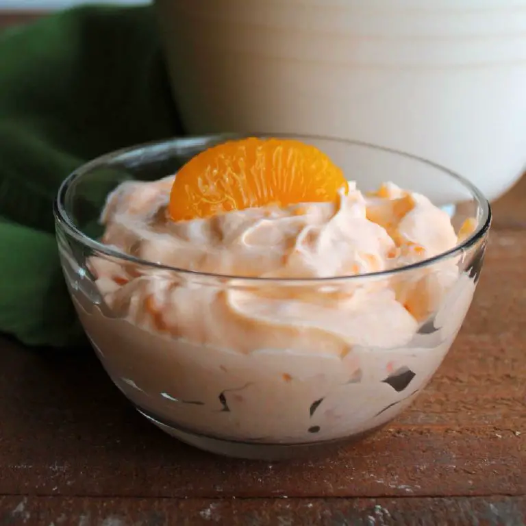 Orange Jello and Vanilla Yogurt Swirl