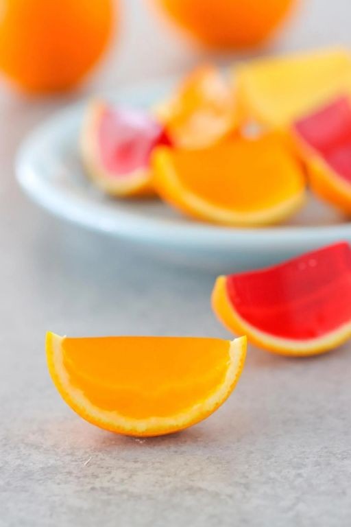 Orange Jello with Fresh Citrus Slices
