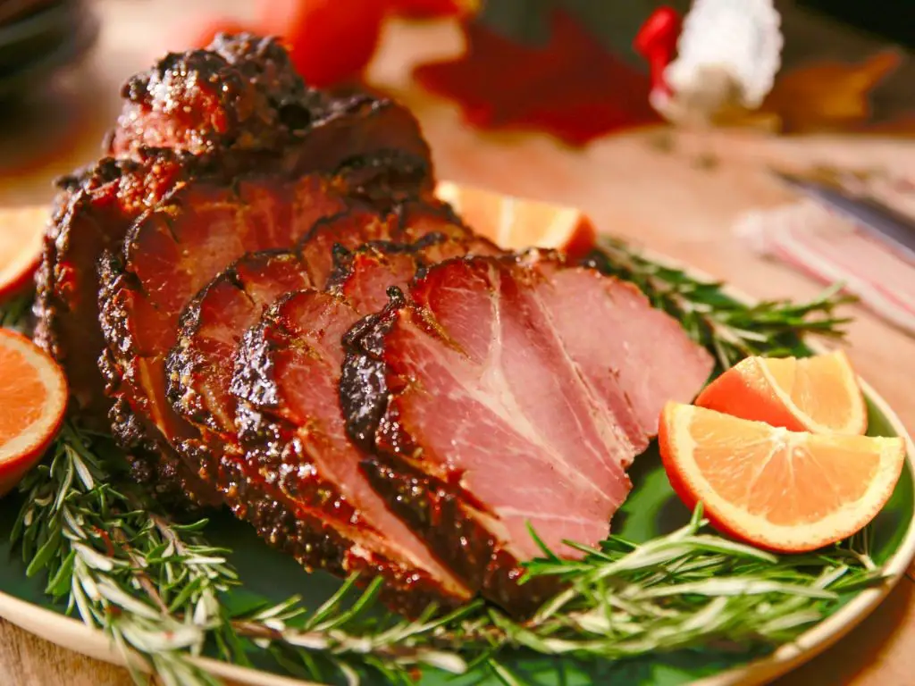 Orange Marmalade Glazed Ham